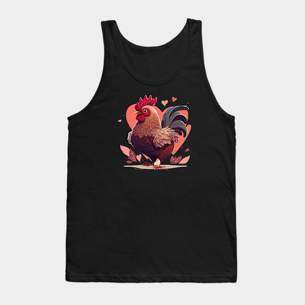 Valentine's Day Chicken Tank Top by JayD World